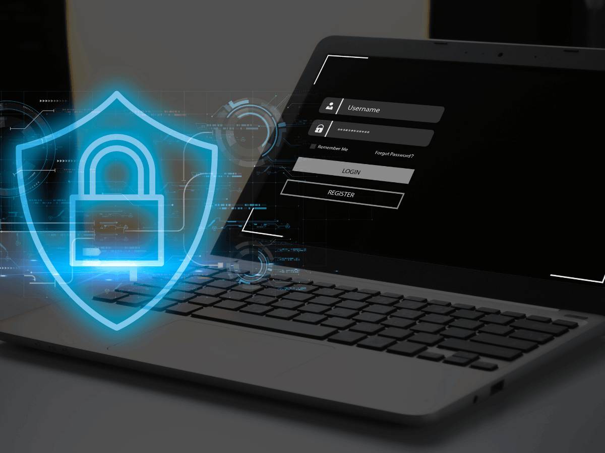 Cyber Security and Privacy Learning Program banner image showing a login page on a laptop