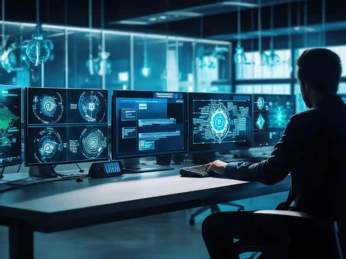 Red team security engineer performing cyber security assessment at this desk