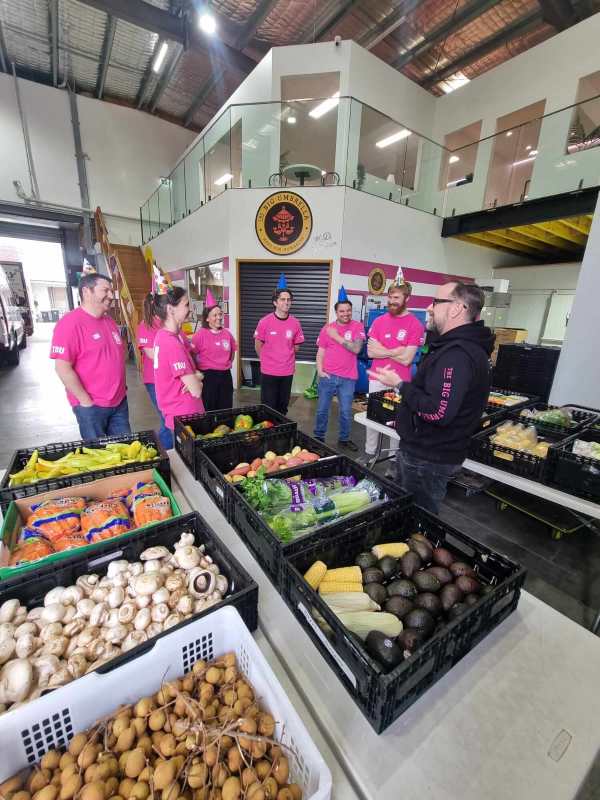 Sentaris team volunteering at food bank